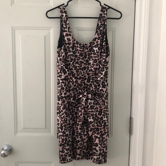 Silk leopard print cocktail dress - Picture 3 of 5